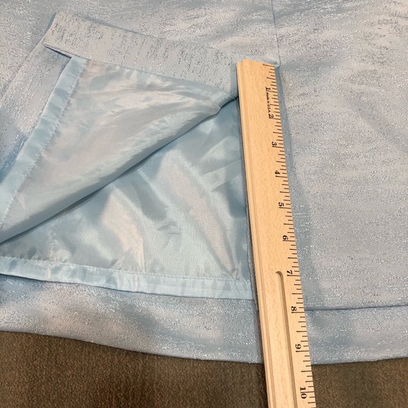 John Meyer Womens Dress 12 Blue Sleeveless Shift Pockets Back Slit Side Zip - Picture 11 of 11